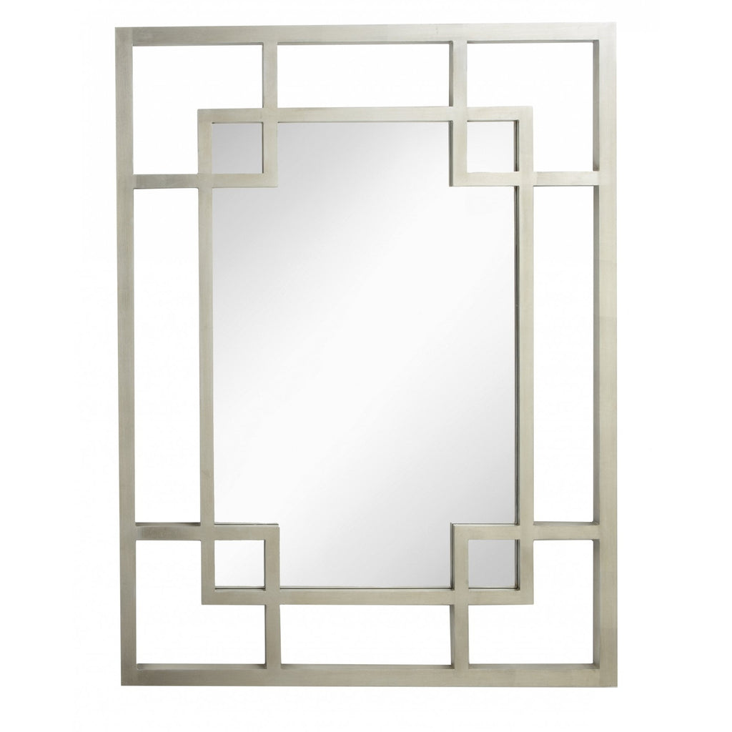Carn Silver Leaf Rectangle Mirror