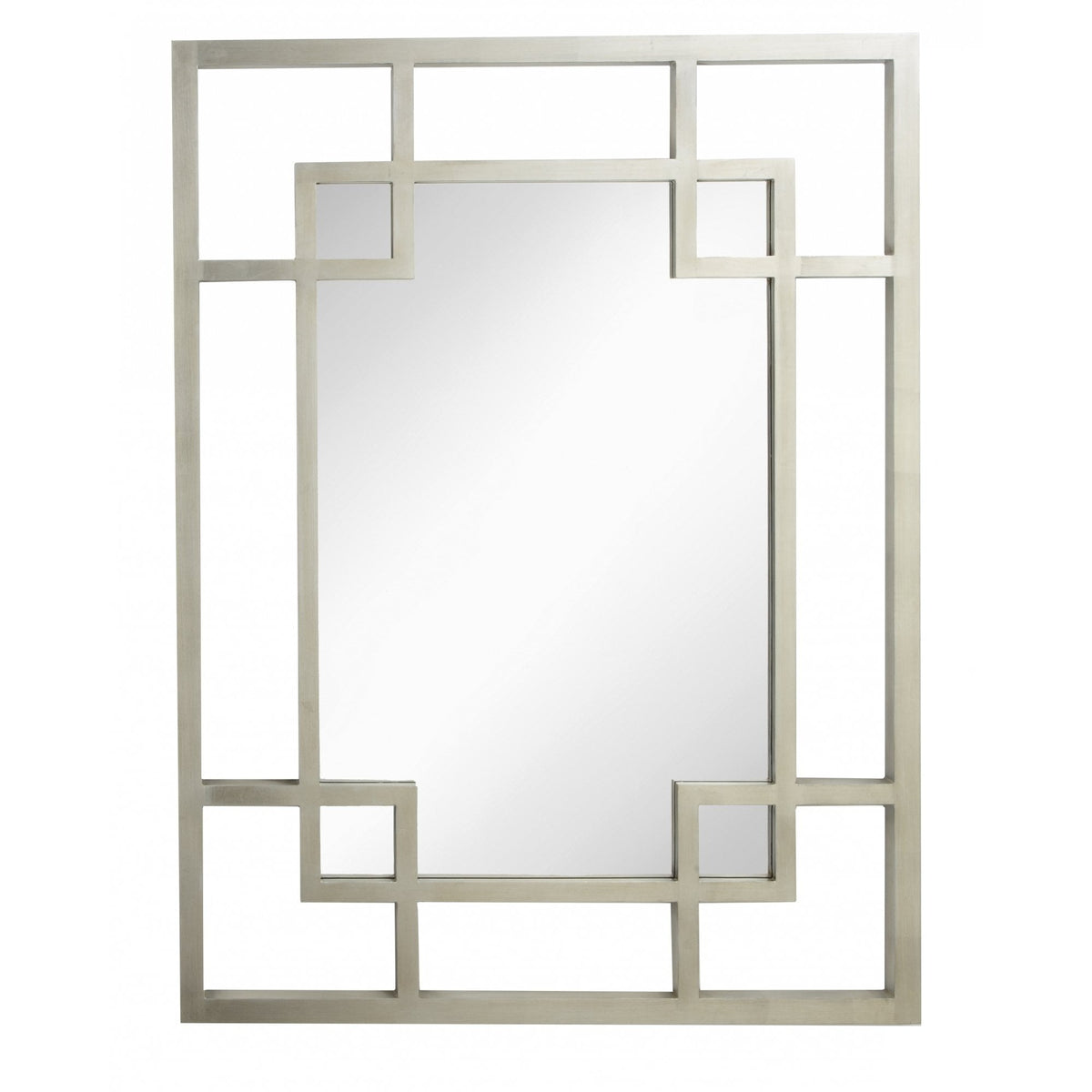 Carn Silver Leaf Rectangle Mirror