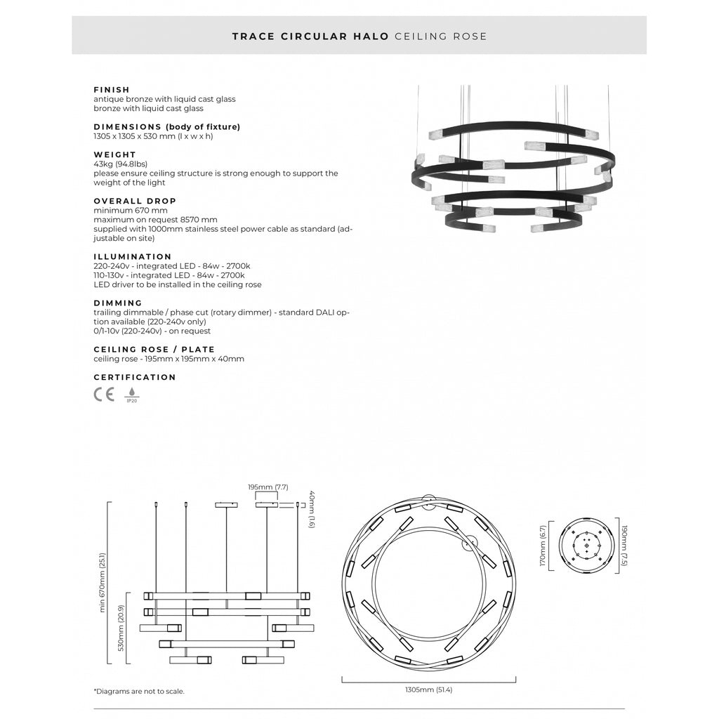 Trace Circular Halo Chandelier