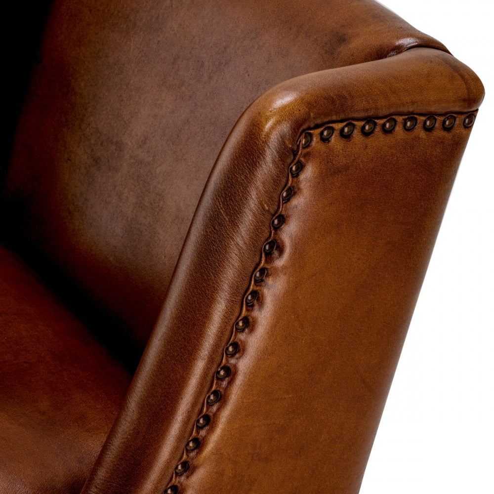 Pair of St James Leather Dining Chairs
