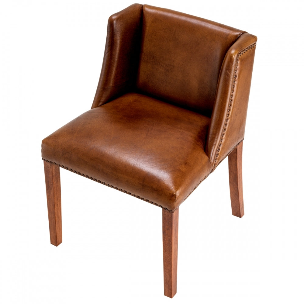 Pair of St James Leather Dining Chairs
