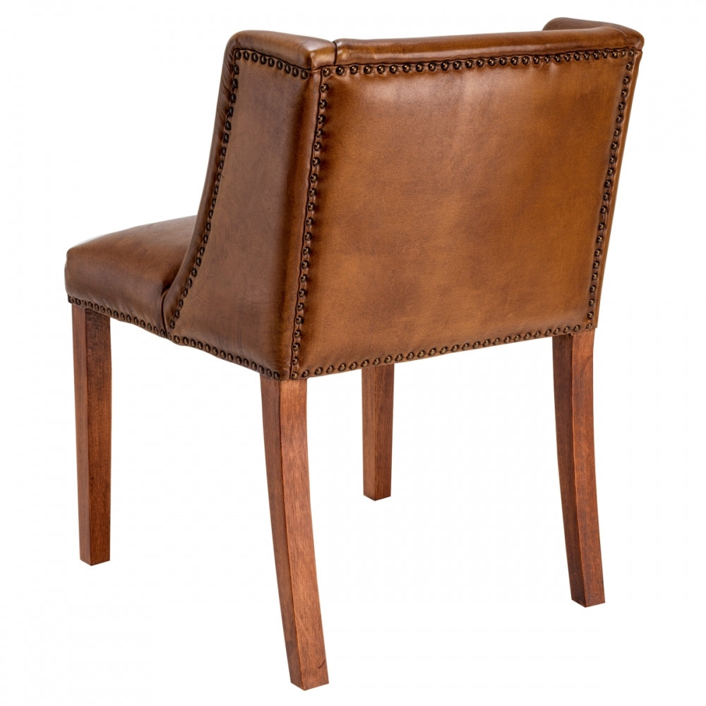 Pair of St James Leather Dining Chairs