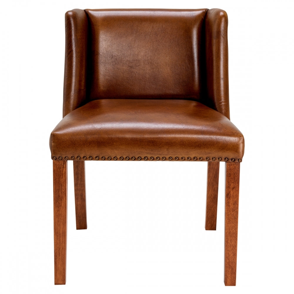 Pair of St James Leather Dining Chairs