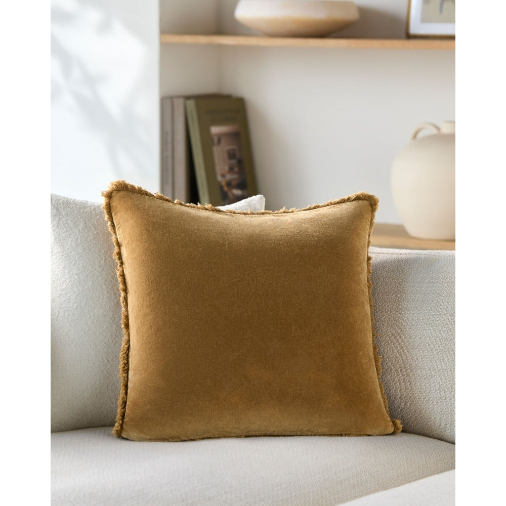 Washed Cotton Velvet Woven Cushion
