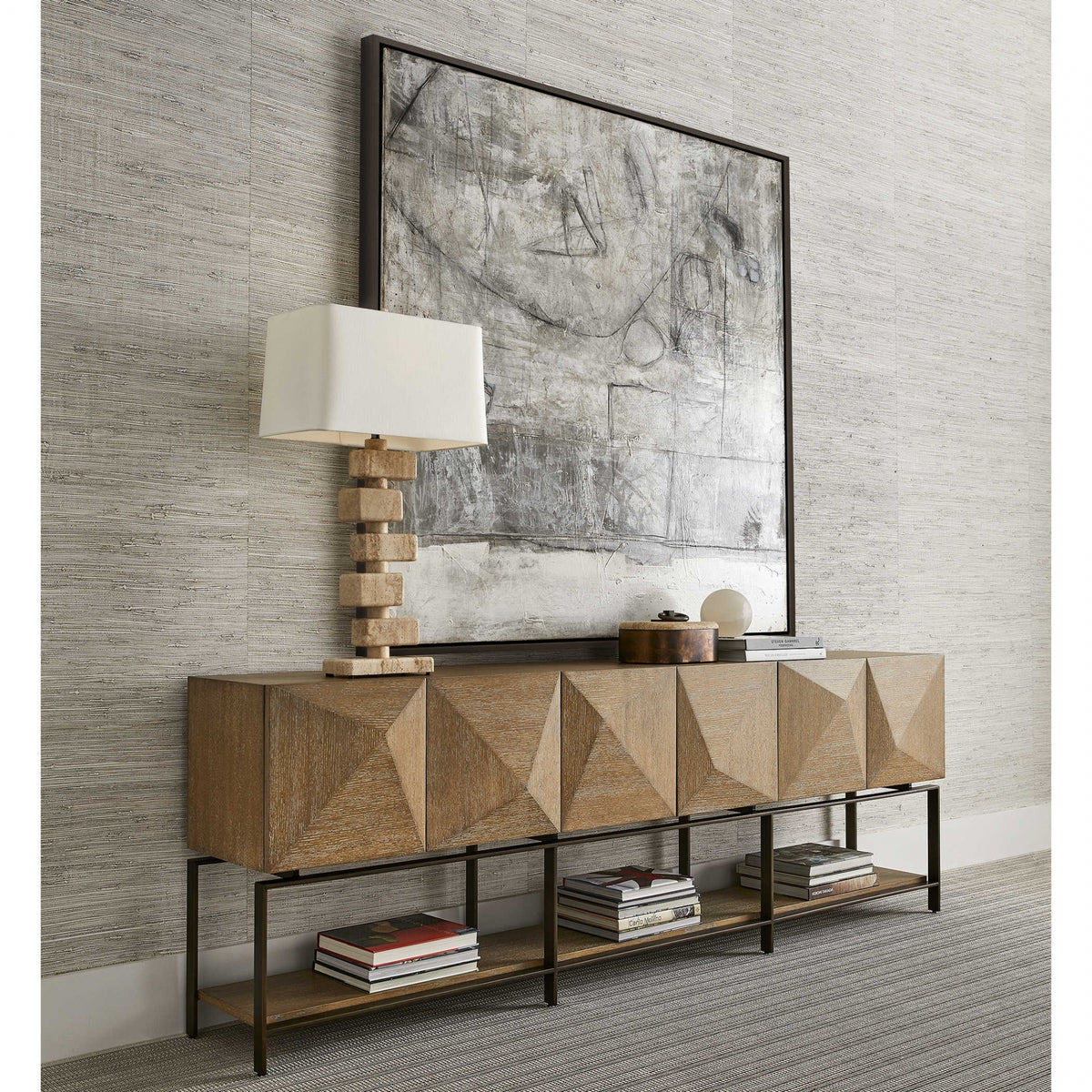 Trapezoid 4 Door Cabinet