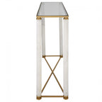 White Pillar Console Table
