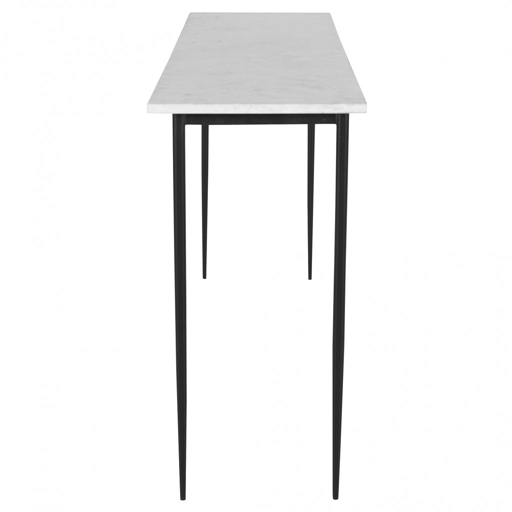 Nightfall White Marble Console Table