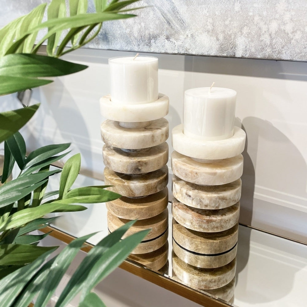 Emora Pillar Candleholders - Set of 2