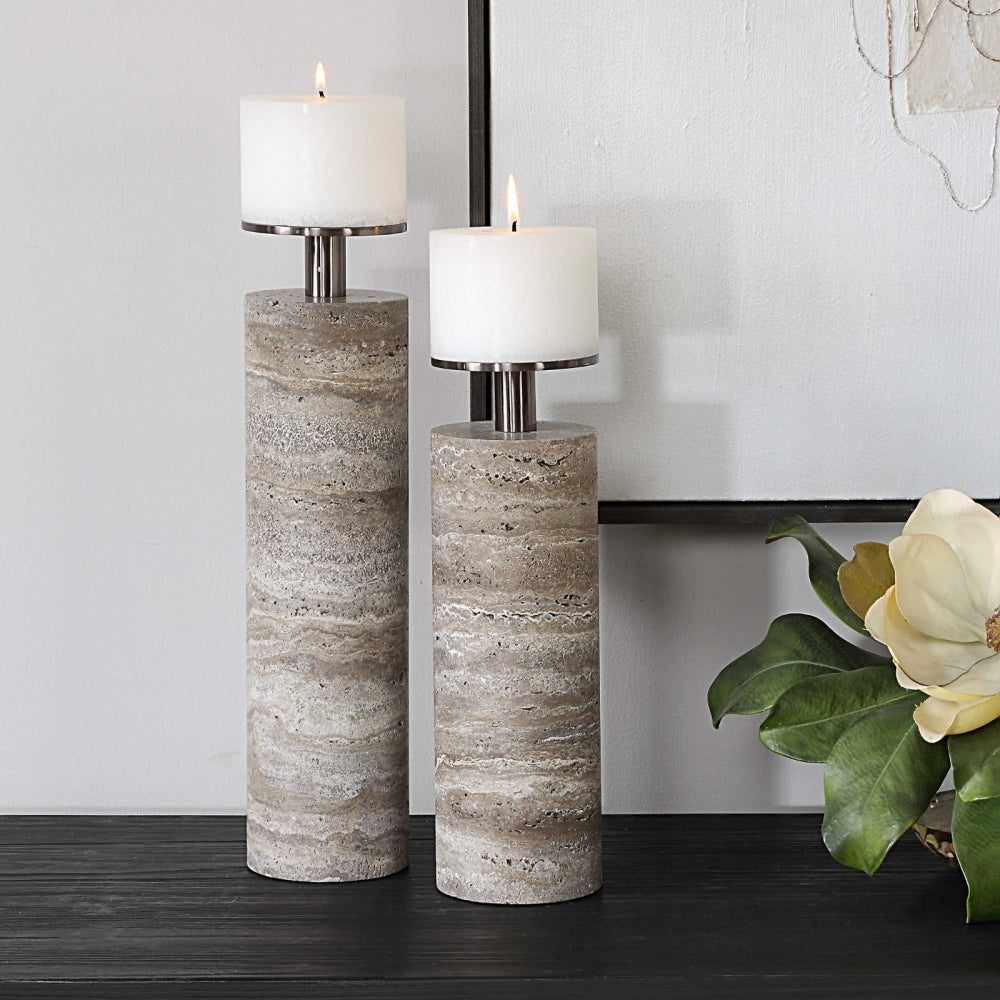 Shadowstone Candleholders - Set of 2