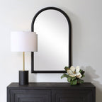 Ella Arched Mirror in Black