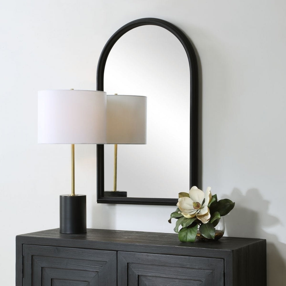 Ella Arched Mirror in Black