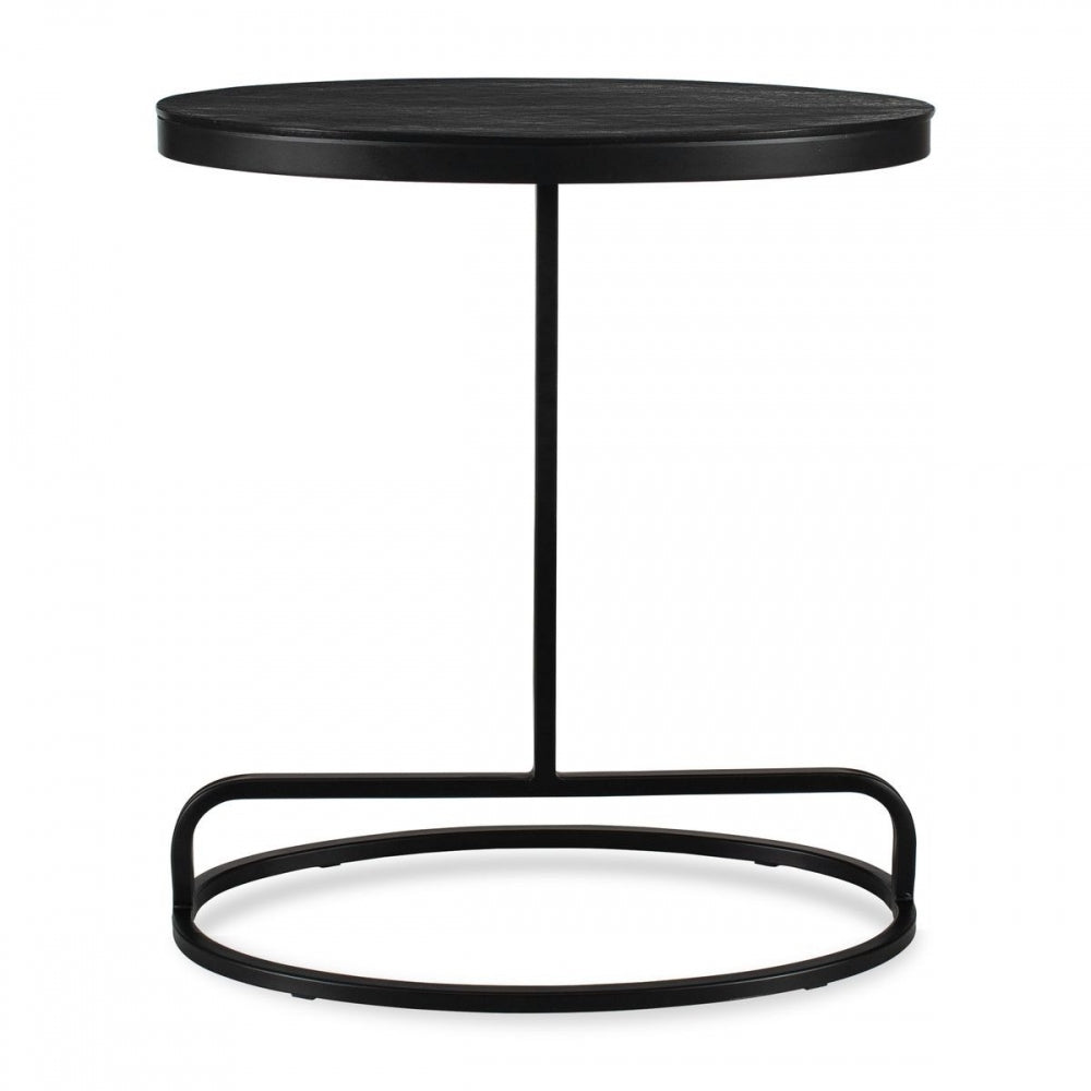 Matisse Black Oval Side Table