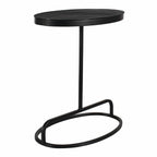 Matisse Black Oval Side Table