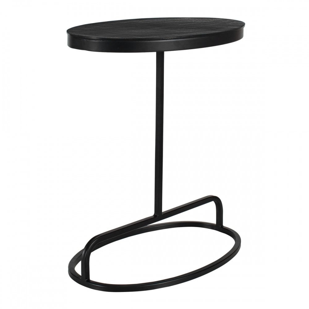 Matisse Black Oval Side Table