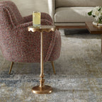 Octavia Antique Brass Side Table
