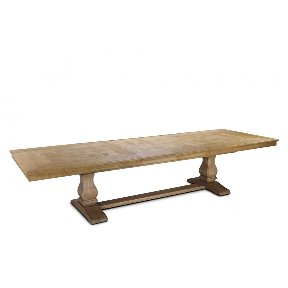 Bath Extending Oak Parquet Dining Table