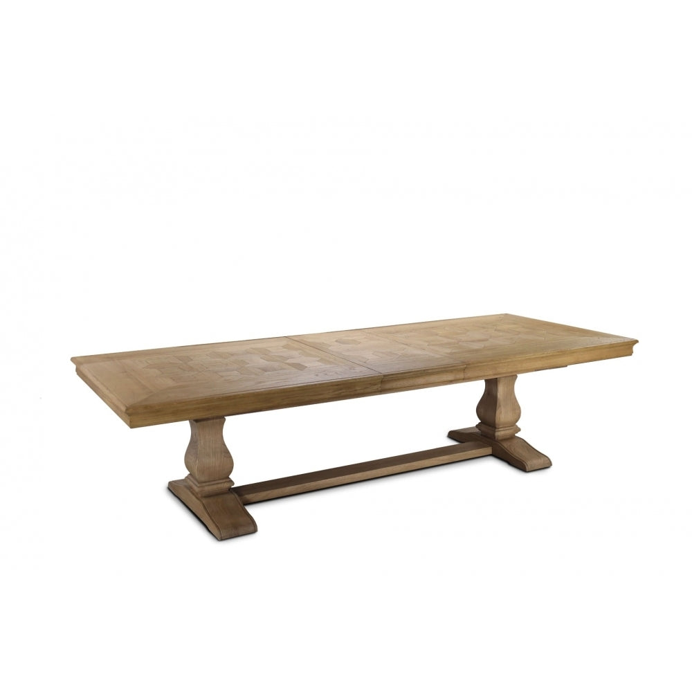 Bath Extending Oak Parquet Dining Table