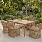 Calyxto and Krabi 6 Seat Dining Set
