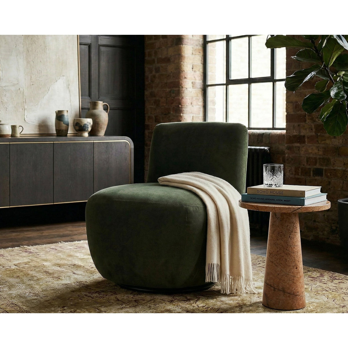 Hopper Swivel Occasional Chair