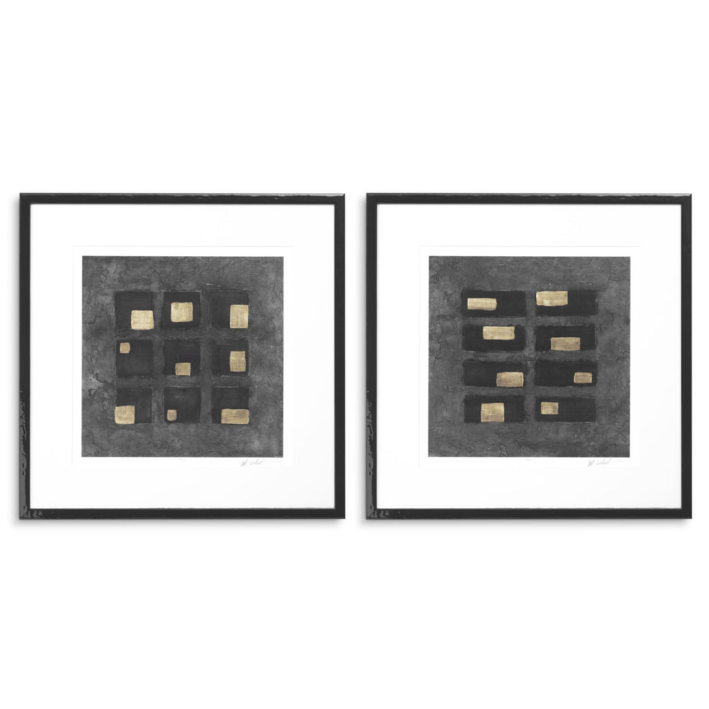 Black Squares by Michael Willett Set Of 2 Prints