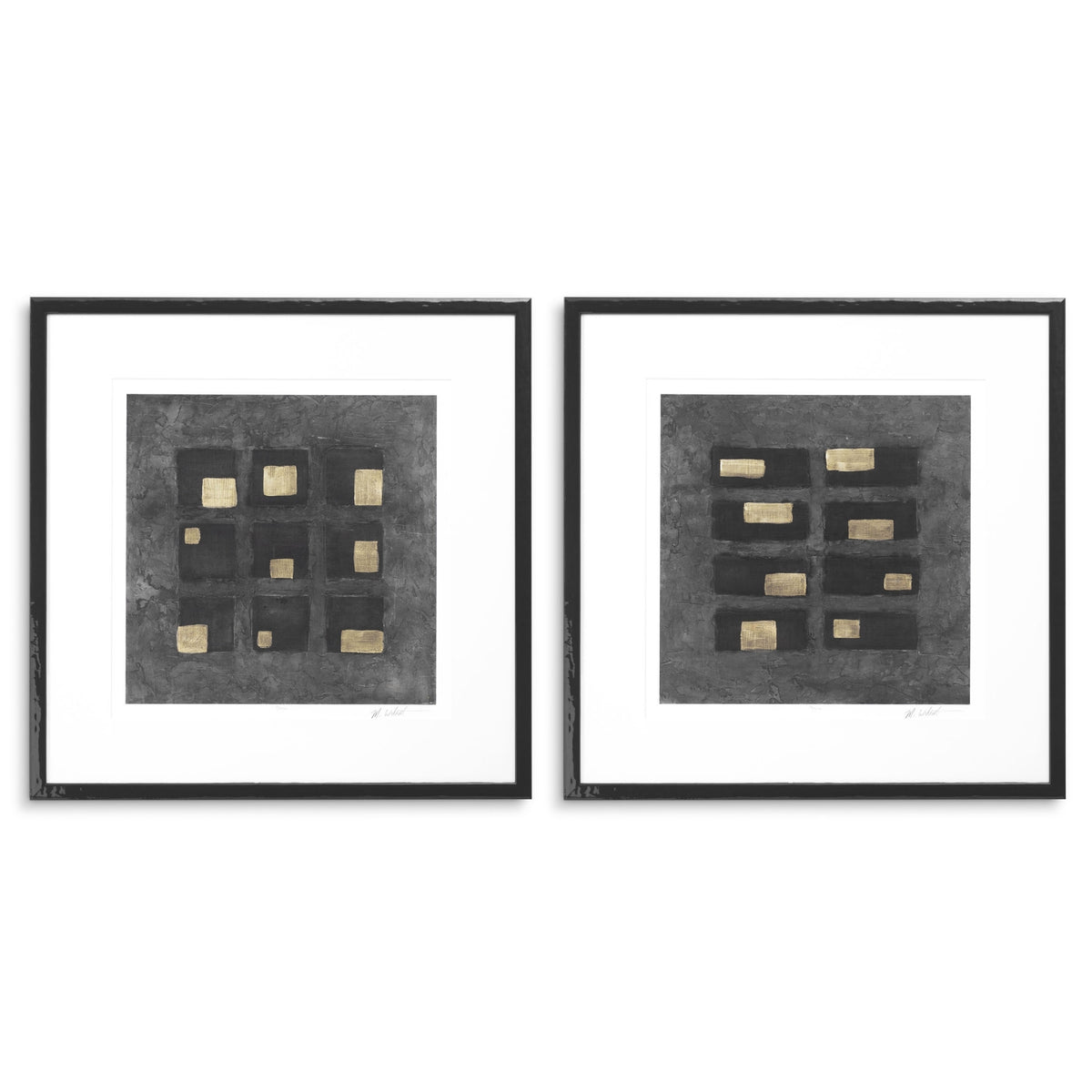 Black Squares by Michael Willett Set Of 2 Prints