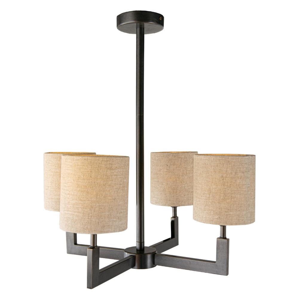 Ealga 4 Arm Bronze Chandelier