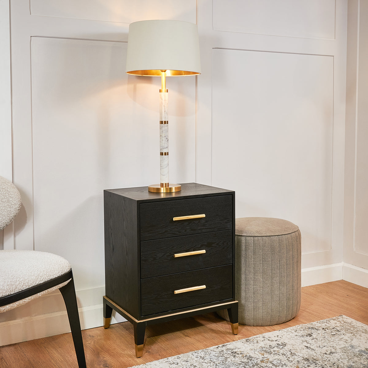 Evan 3 Drawer Side Table