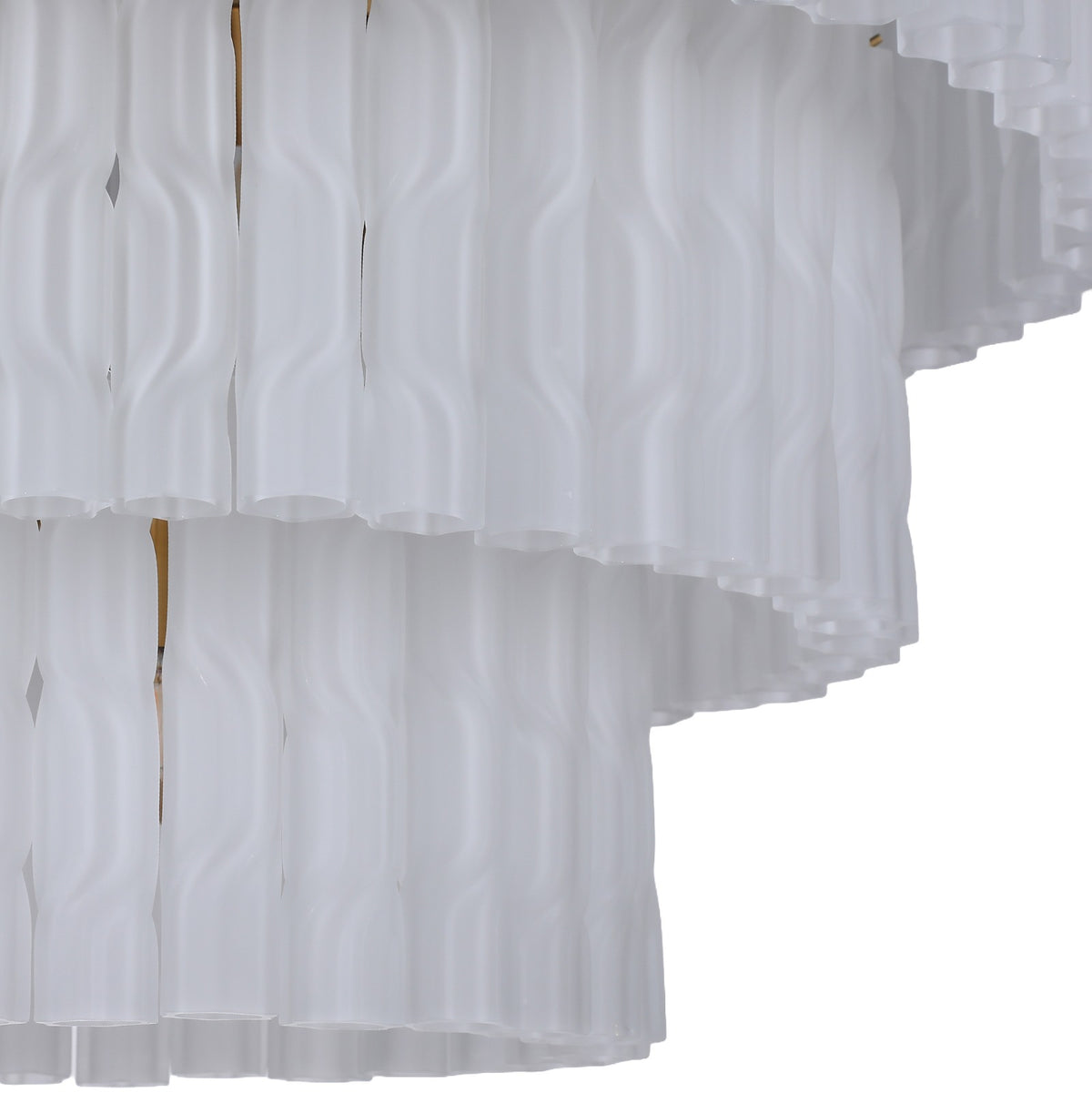 Twisted Frost Glass Chandelier