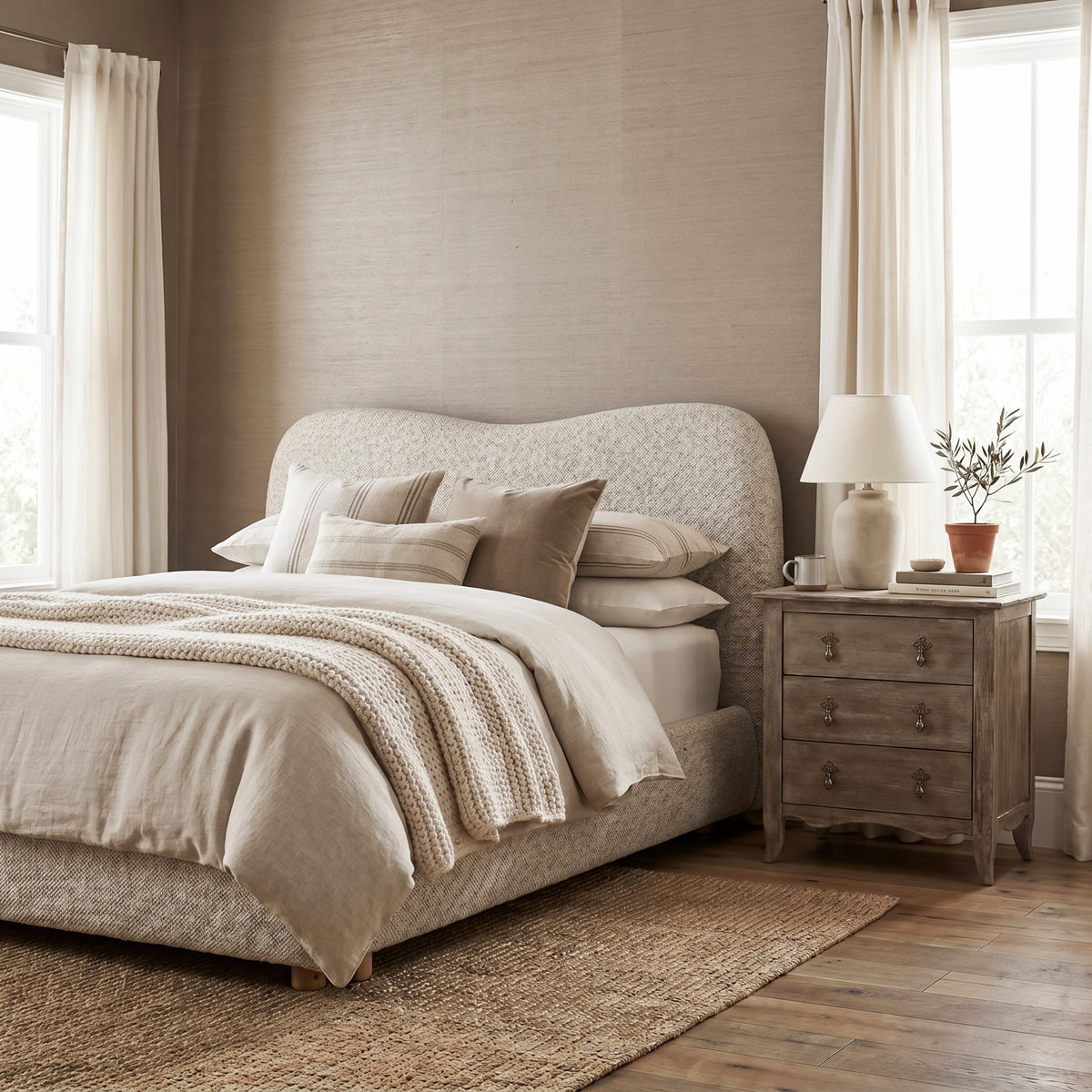 Chadlington Curved Upholstered Bed